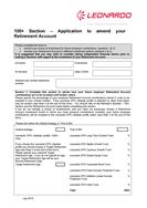 100+ Section - Adjusting Retirement Account Form