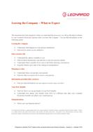 Leaving the Company - what to expect guide