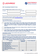 AVC Investment Switch form