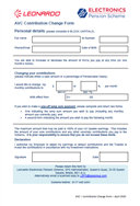 AVC contribution change form